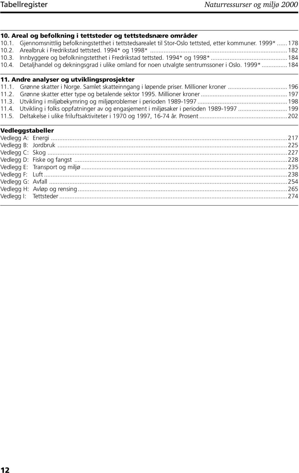 1999*... 184 11. Andre analyser og utviklingsprosjekter 11.1. Grønne skatter i Norge. Samlet skatteinngang i løpende priser. Millioner kroner...196 11.2.