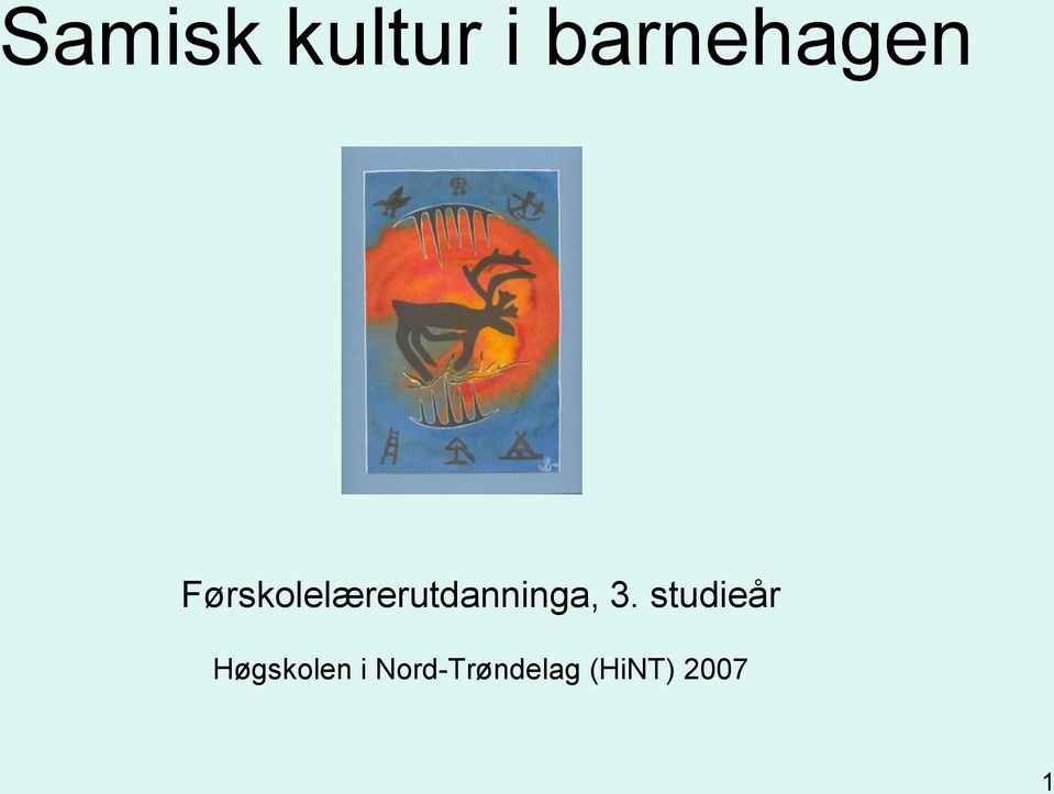 Førskolelærerutdanninga,