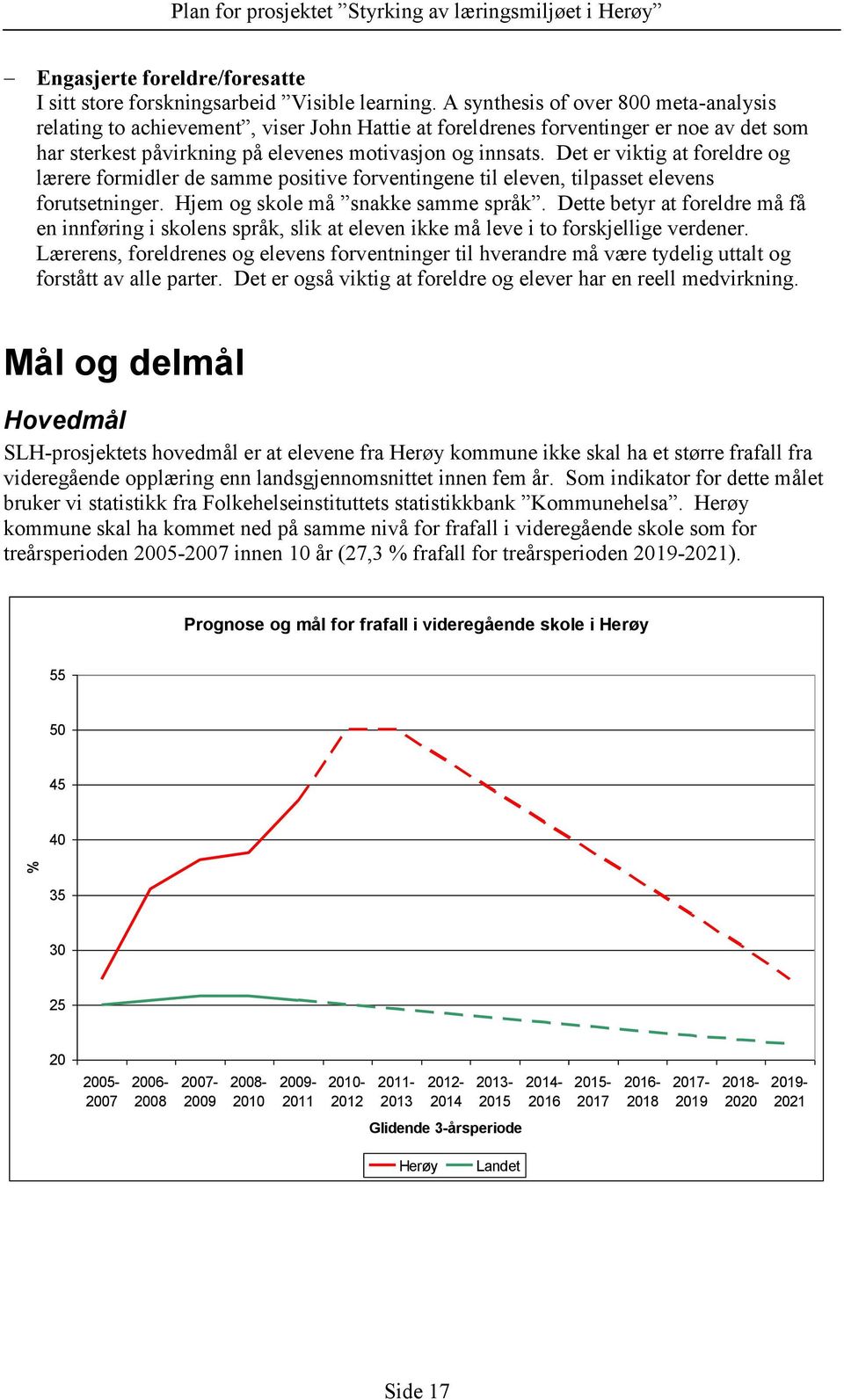 Det er viktig at foreldre og lærere formidler de samme positive forventingene til eleven, tilpasset elevens forutsetninger. Hjem og skole må snakke samme språk.