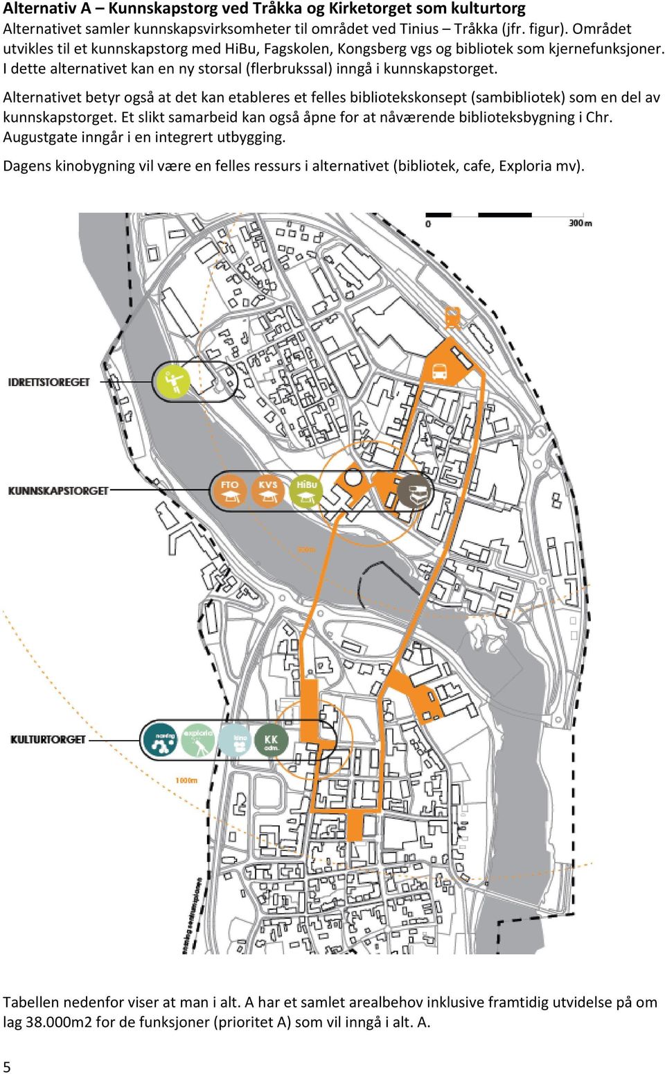 Alternativet betyr også at det kan etableres et felles bibliotekskonsept (sambibliotek) som en del av kunnskapstorget. Et slikt samarbeid kan også åpne for at nåværende biblioteksbygning i Chr.