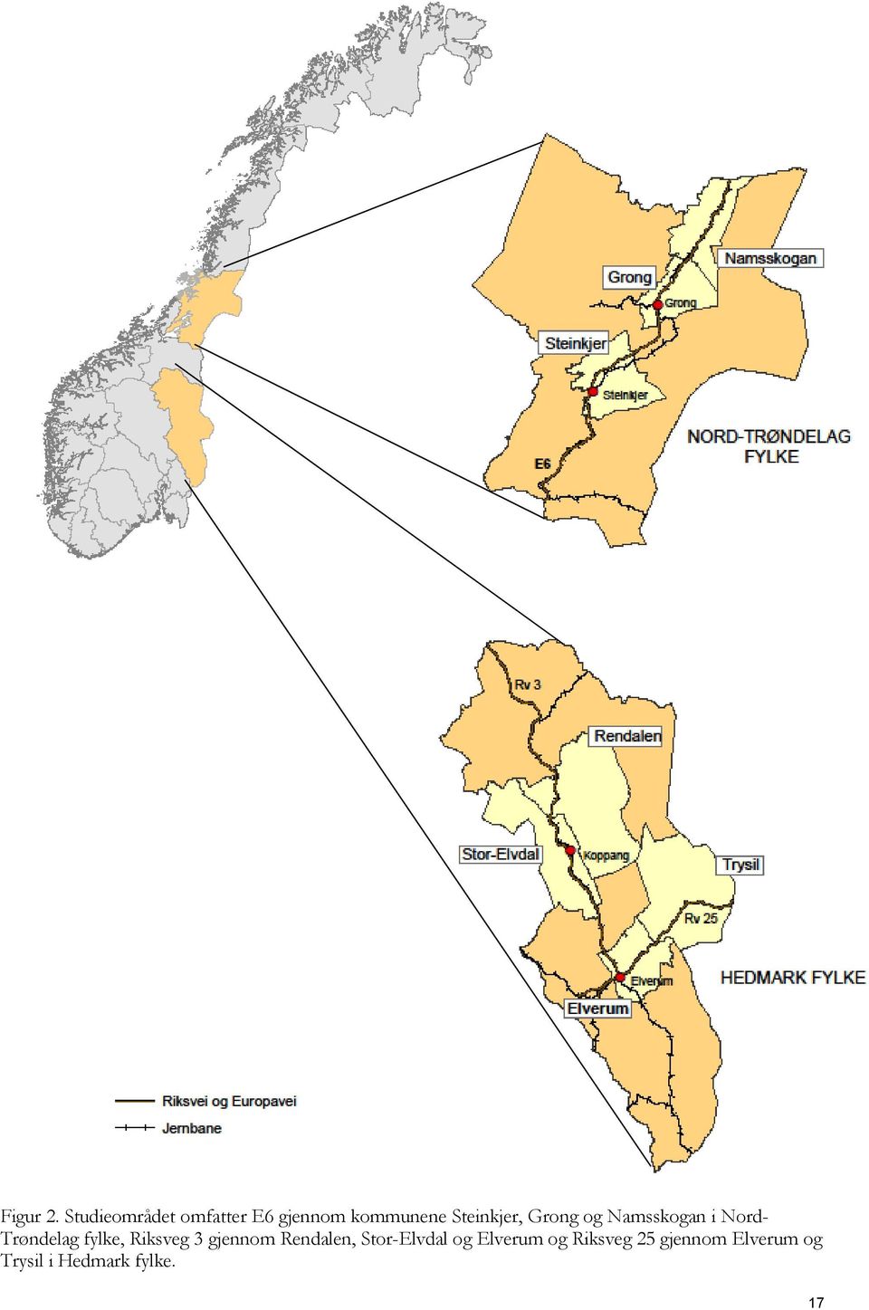 Grong og Namsskogan i Nord- Trøndelag fylke, Riksveg 3