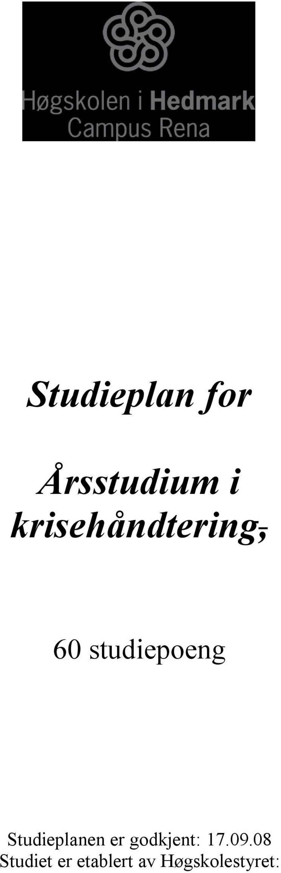 Studieplanen er godkjent: 17.09.