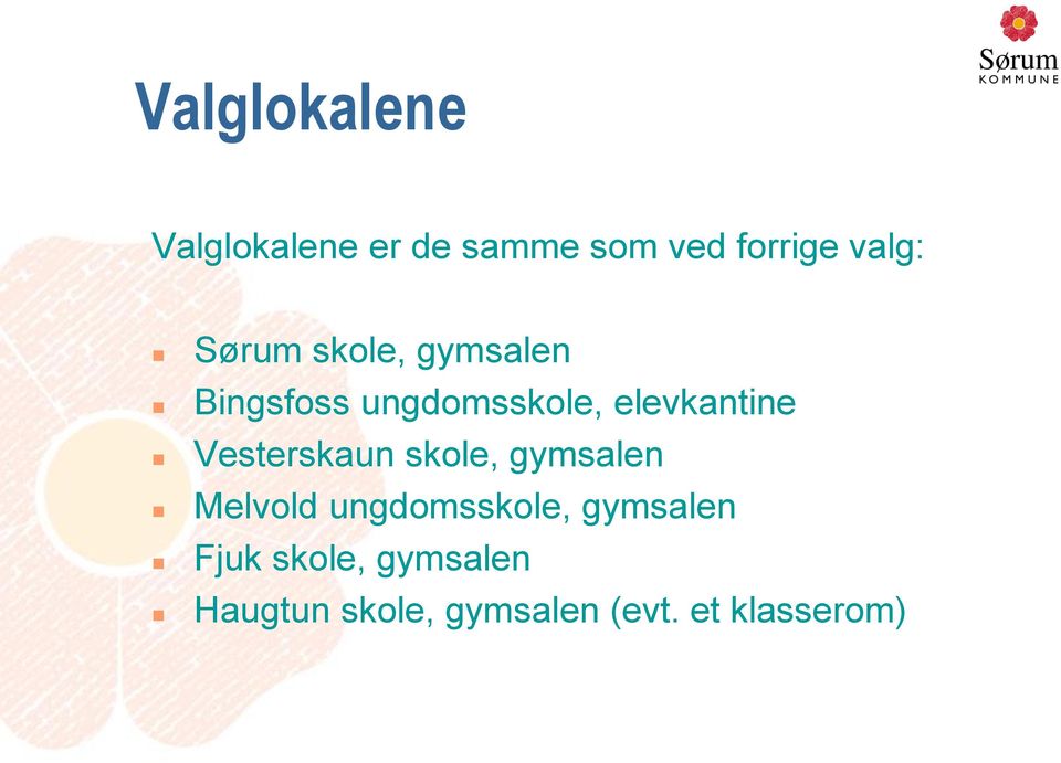 Vesterskaun skole, gymsalen Melvold ungdomsskole, gymsalen