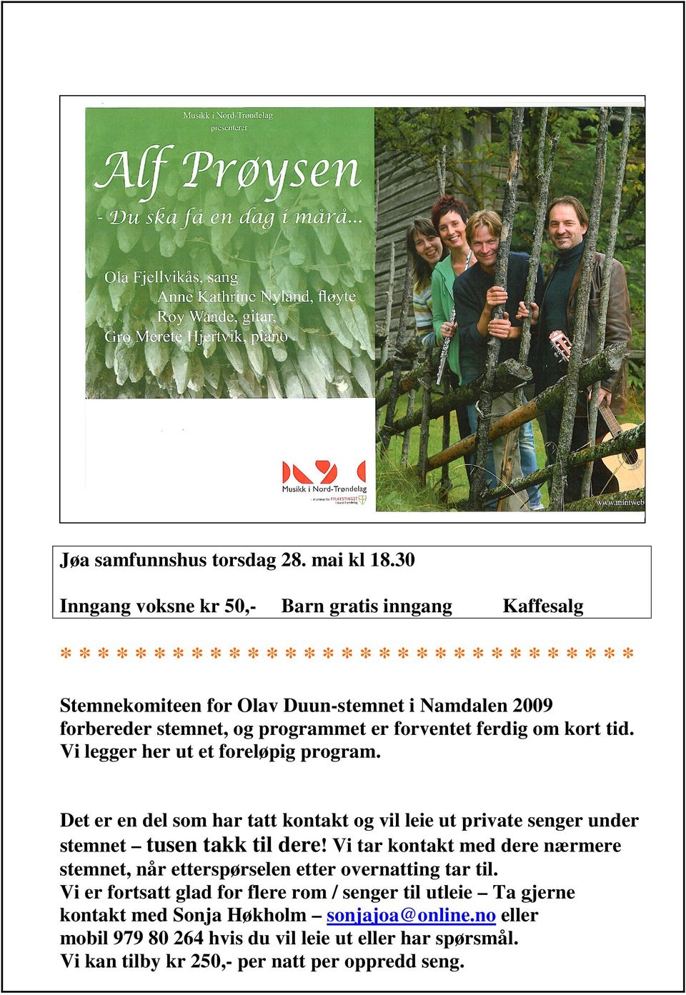 programmet er forventet ferdig om kort tid. Vi legger her ut et foreløpig program.