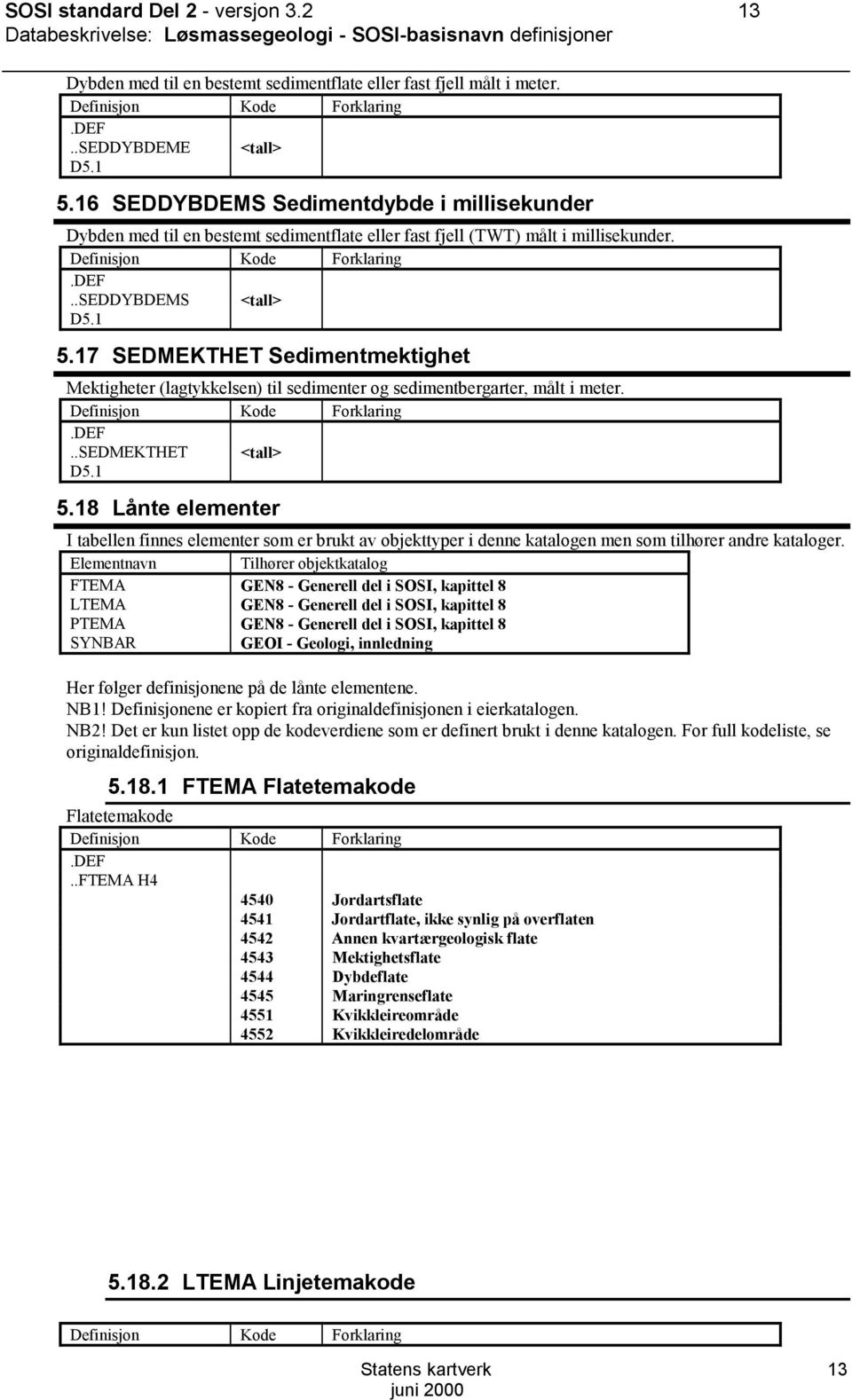 17 EDMEKTHET edimentmektighet Mektigheter (lagtykkelsen) til sedimenter og sedimentbergarter, målt i meter...edmekthet D5.1 <tall> 5.