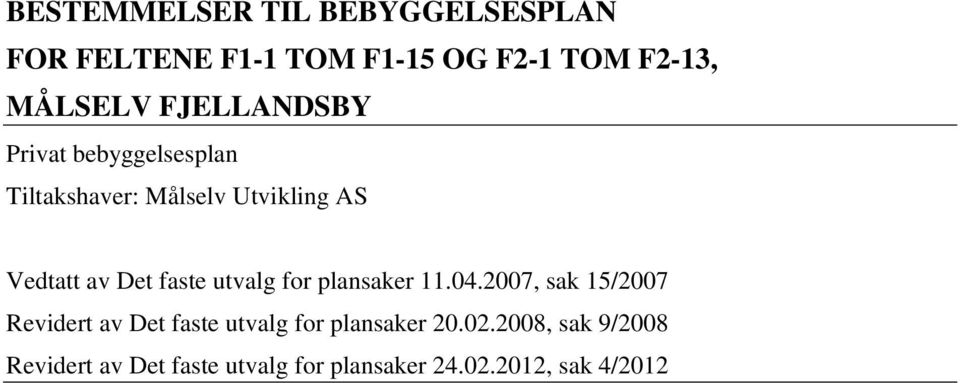 faste utvalg for plansaker 11.04.