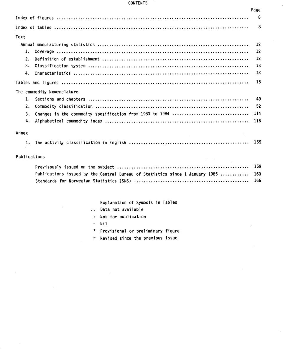 Alphabetical commodity index 116 Annex 1.