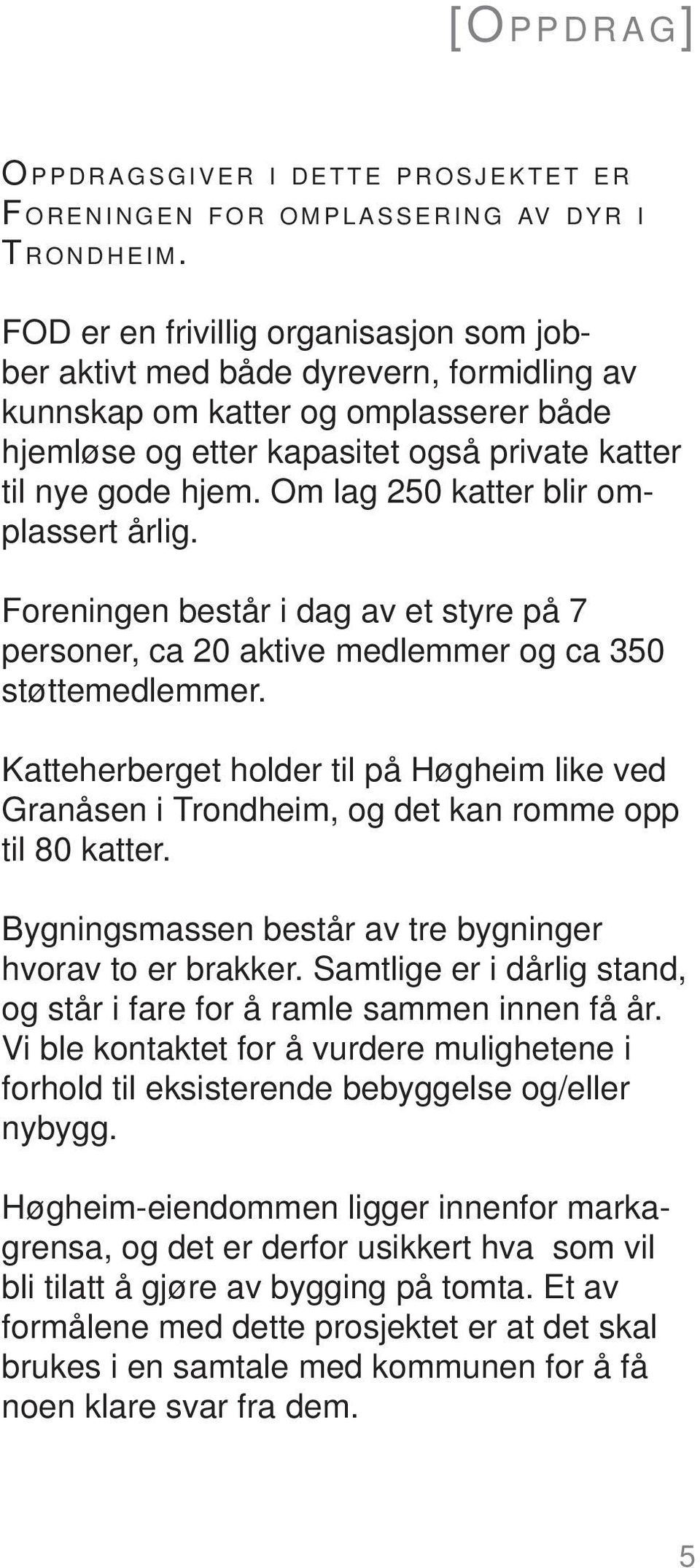 Om lag 250 katter blir omplassert årlig. Foreningen består i dag av et styre på 7 personer, ca 20 aktive medlemmer og ca 350 støttemedlemmer.