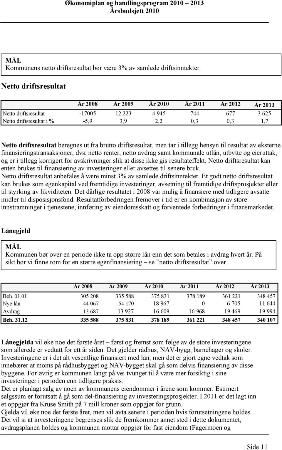 brutto driftsresultat, men tar i tillegg hensyn til resultat av eksterne finansieringstransaksjoner, dvs.