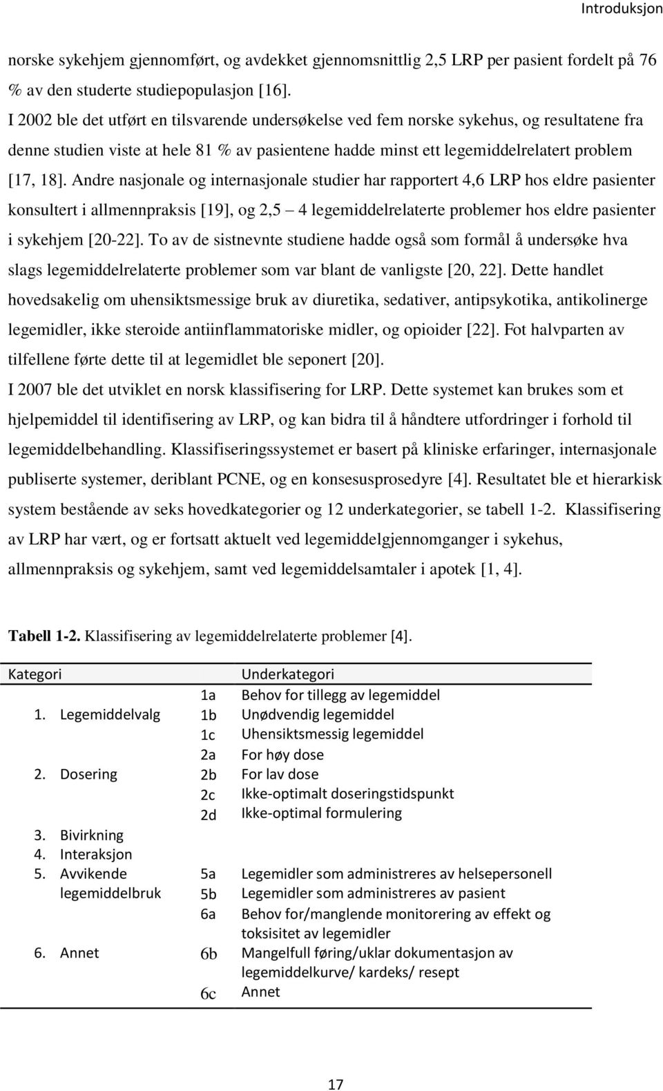 Andre nasjonale og internasjonale studier har rapportert 4,6 LRP hos eldre pasienter konsultert i allmennpraksis [19], og 2,5 4 legemiddelrelaterte problemer hos eldre pasienter i sykehjem [20-22].