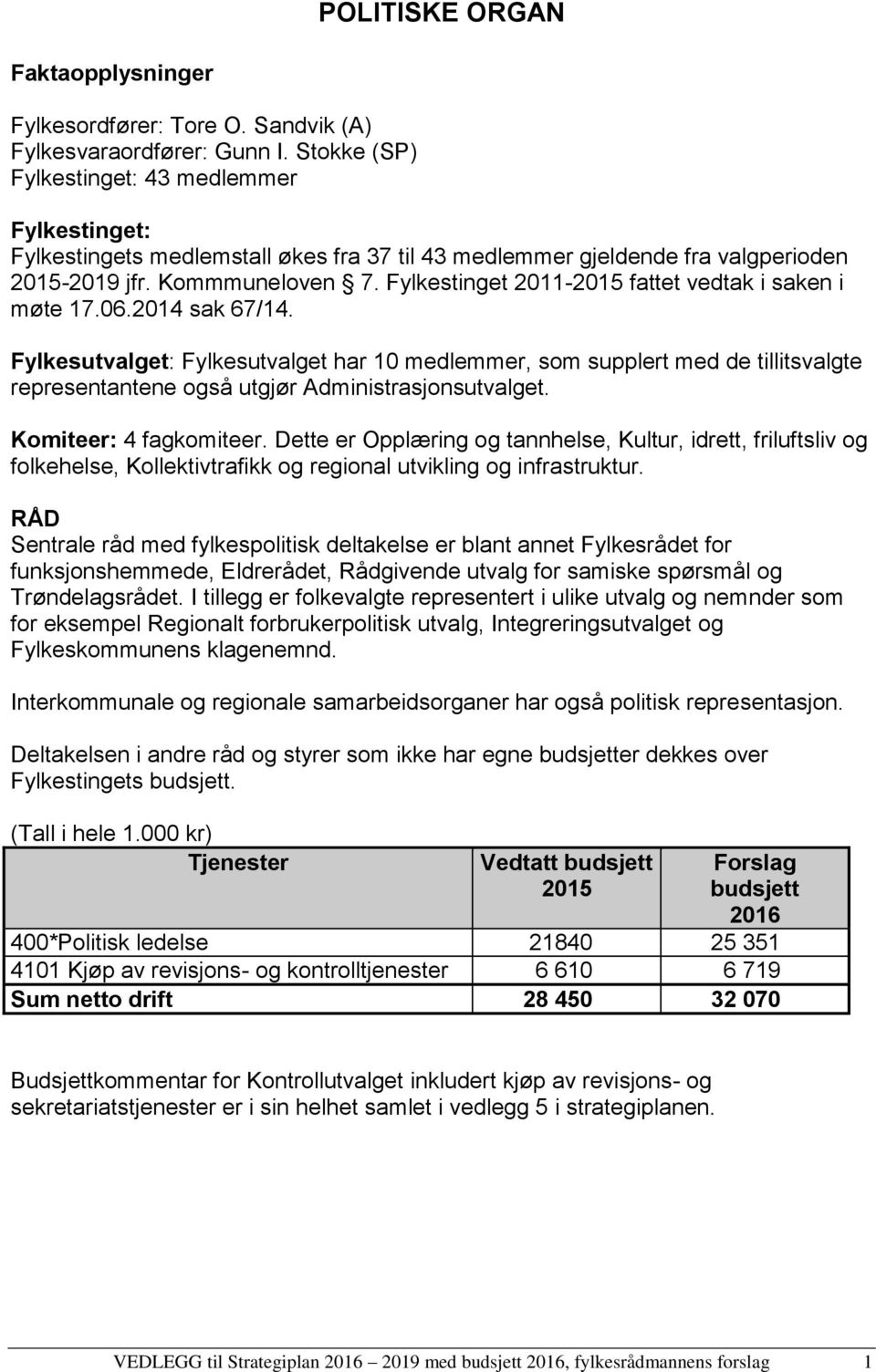 Fylkestinget 2011-2015 fattet vedtak i saken i møte 17.06.2014 sak 67/14.