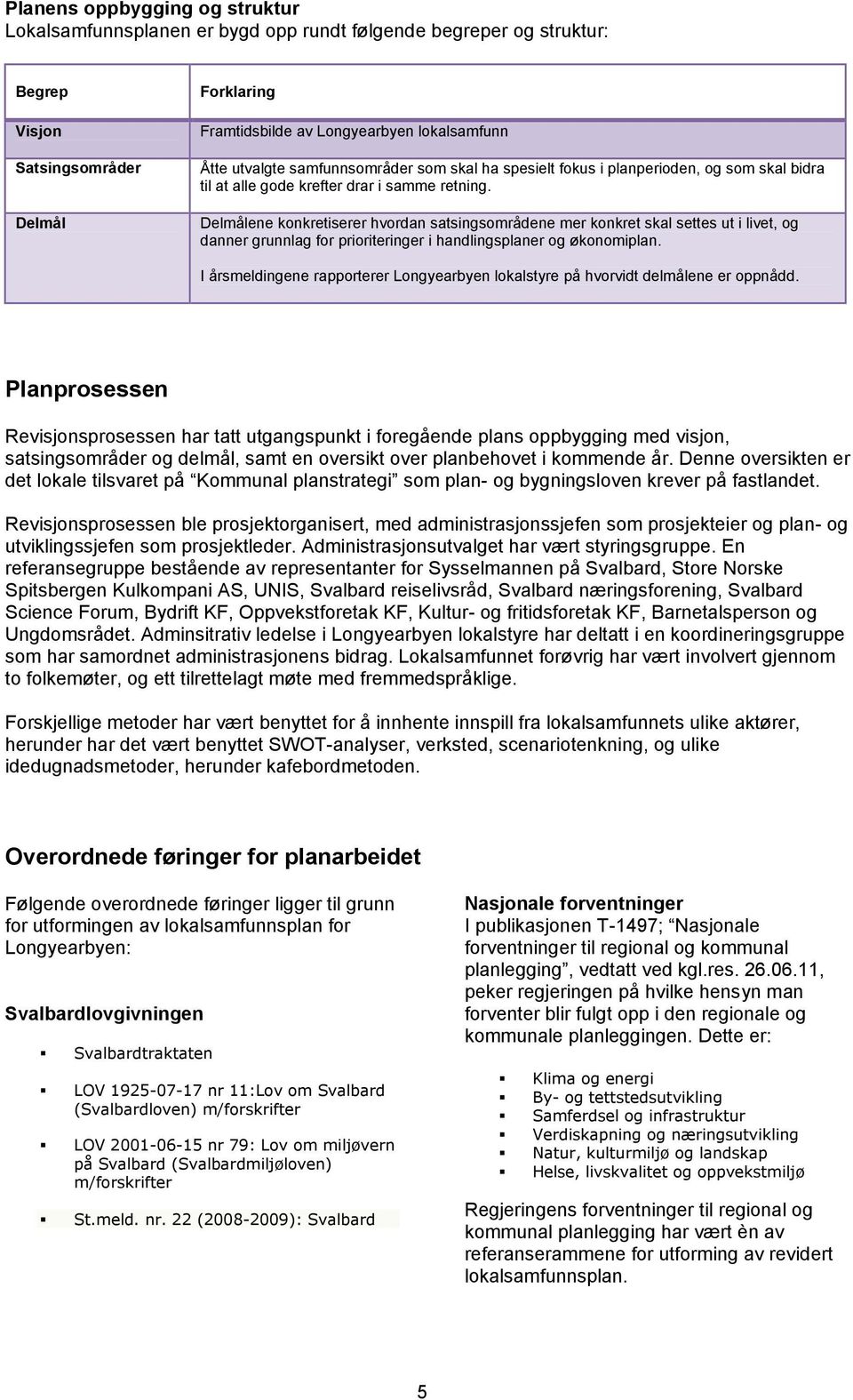 Delmålene konkretiserer hvordan satsingsområdene mer konkret skal settes ut i livet, og danner grunnlag for prioriteringer i handlingsplaner og økonomiplan.