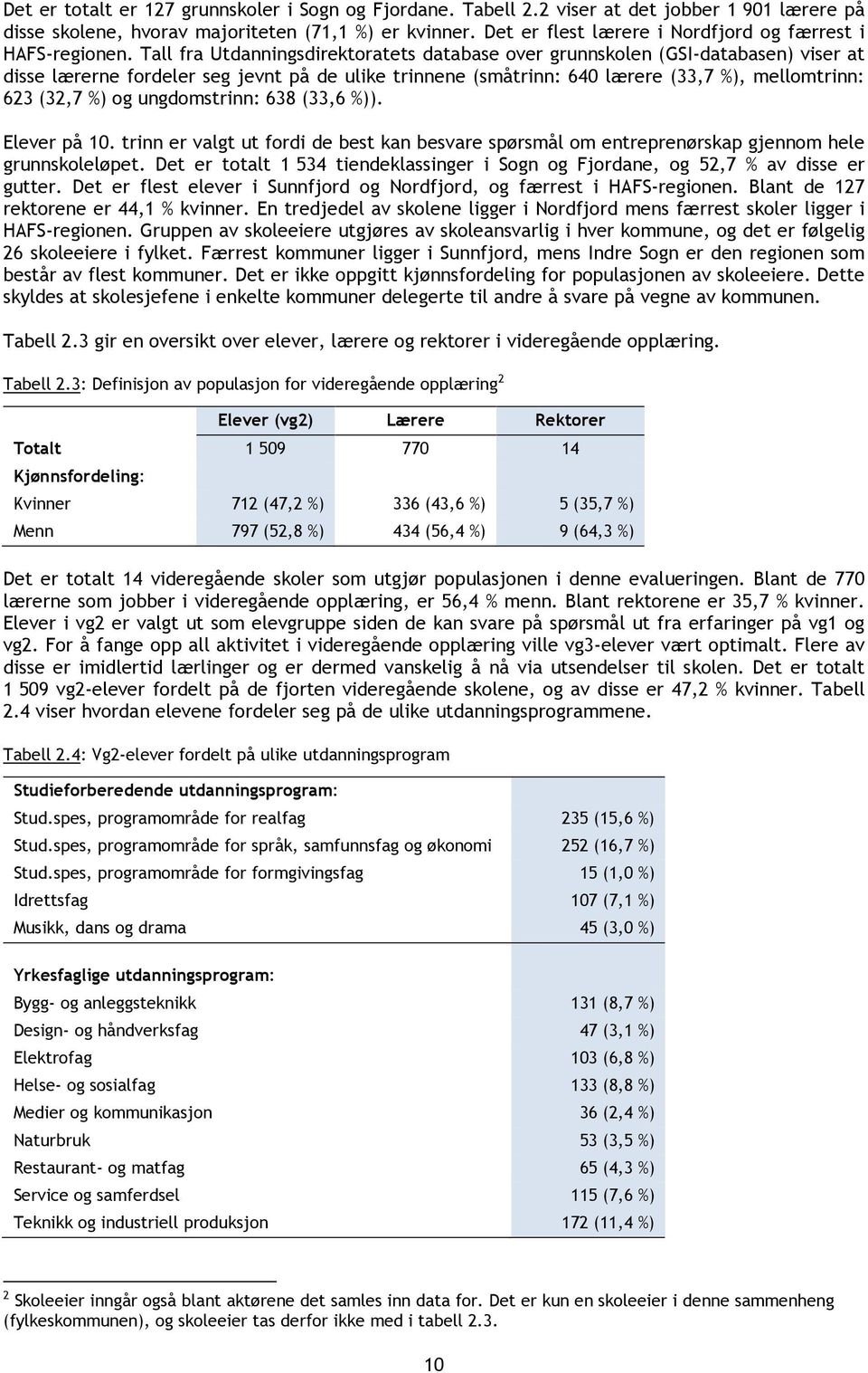 Tall fra Utdanningsdirektoratets database over grunnskolen (GSI-databasen) viser at disse lærerne fordeler seg jevnt på de ulike trinnene (småtrinn: 640 lærere (33,7 %), mellomtrinn: 623 (32,7 %) og