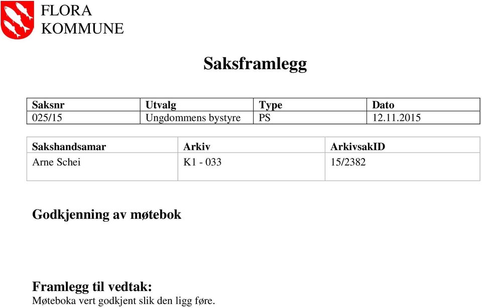 2015 Sakshandsamar Arkiv ArkivsakID Arne Schei K1-033