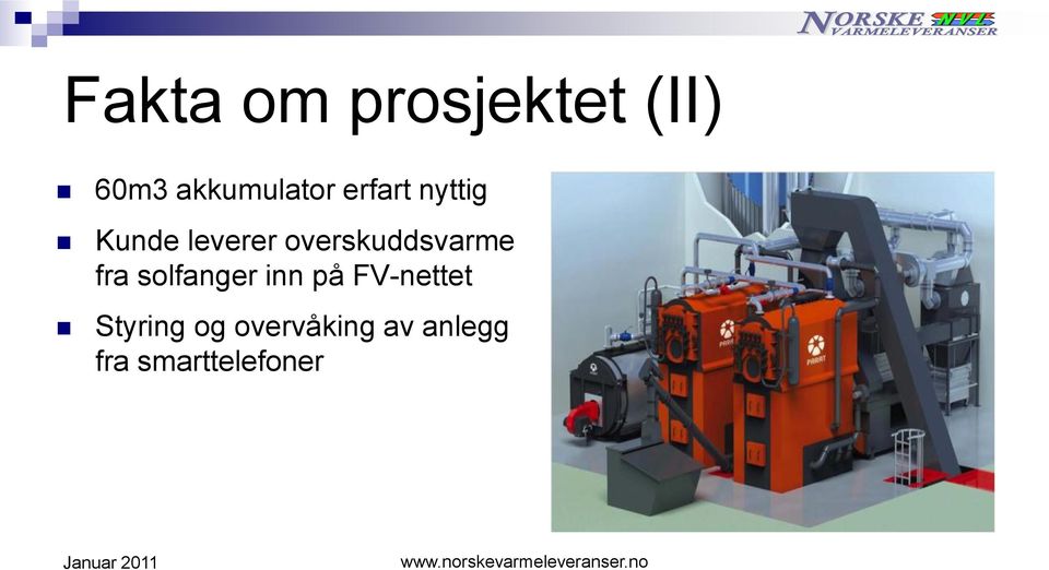 overskuddsvarme fra solfanger inn på