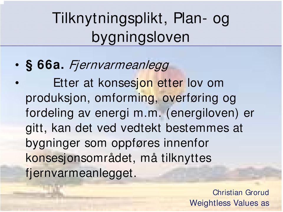 overføring og fordeling av energi m.