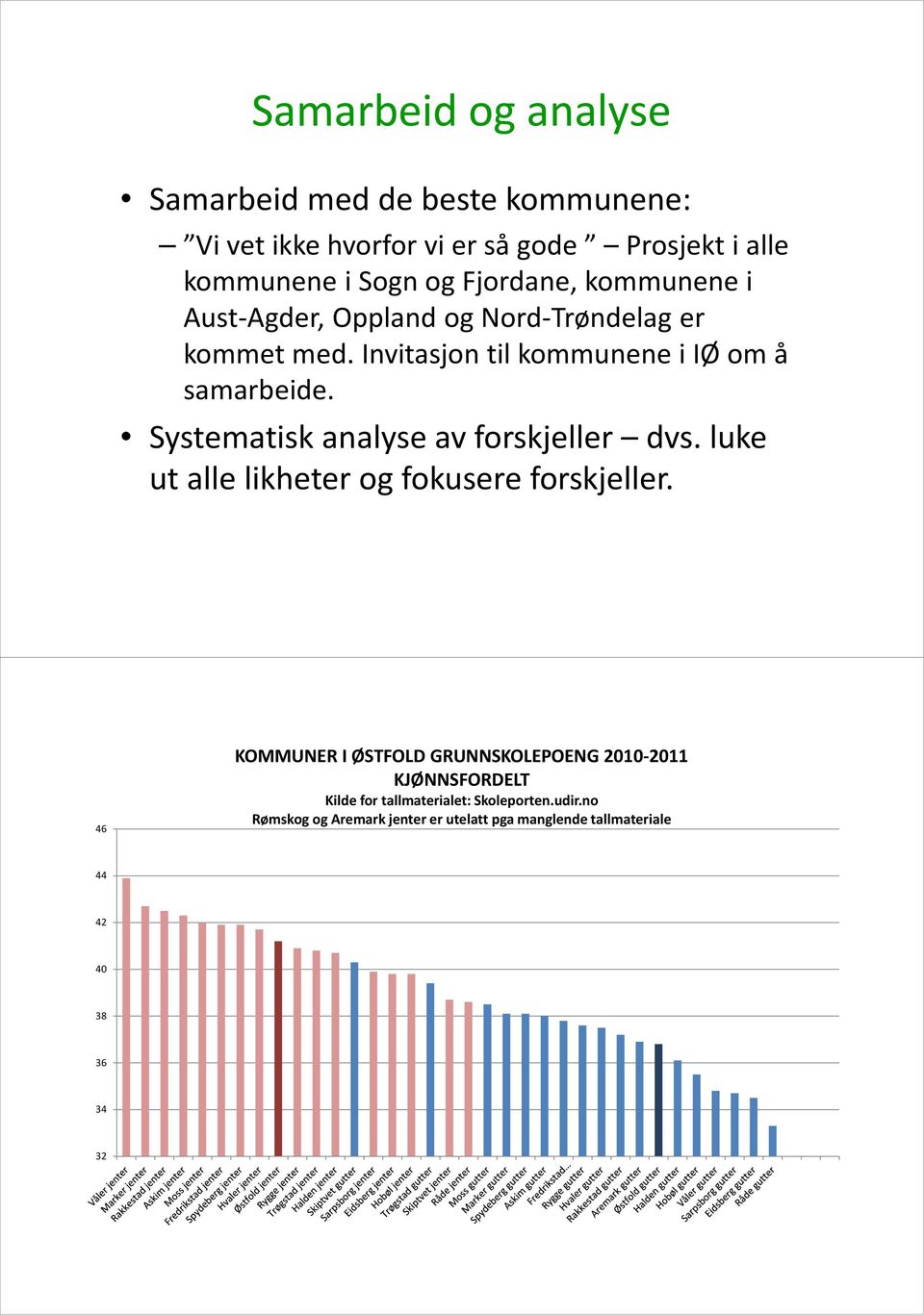 Systematisk analyse av forskjeller dvs. luke ut alle likheter og fokusere forskjeller.