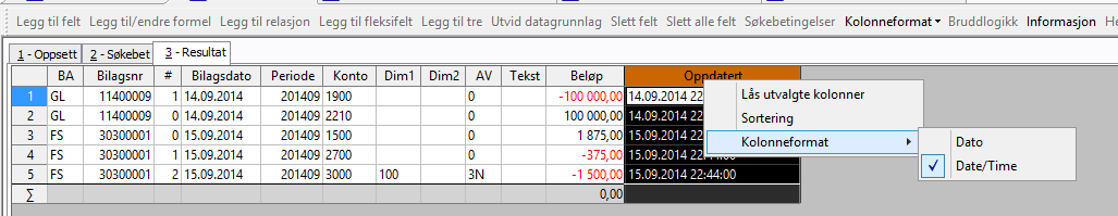 Klokkeslett på datofelter