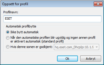 4.2.2 Brannmurprofiler Profiler kan brukes til å styre atferden til den personlige brannmuren i ESET Endpoint Security.