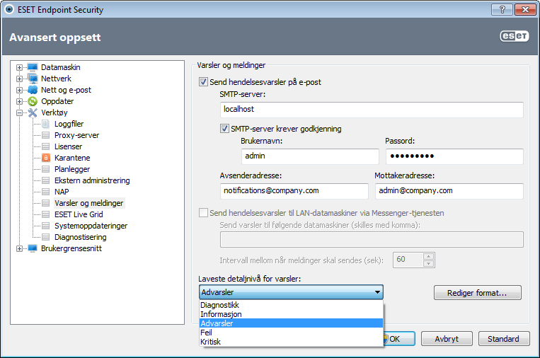 4.6.10 Innsending av filer for analyse Med dialogboksen for innsending av filer kan du sende en fil til analyse hos ESET. Du finner den under Verktøy > Send inn fil til analyse.