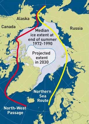 Arktiske sjøruter Fra Narvik til: Skipsleder via: Vancouver Yokohama Hong Kong Singapore den Nordlige sjørute 5 558 6 920 8 370 9