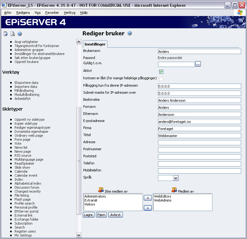 36 Administratorhåndbok EPiServer 4.