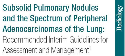 cinomer enn plateepitelcarcinomer Subsolide noduli har spes.