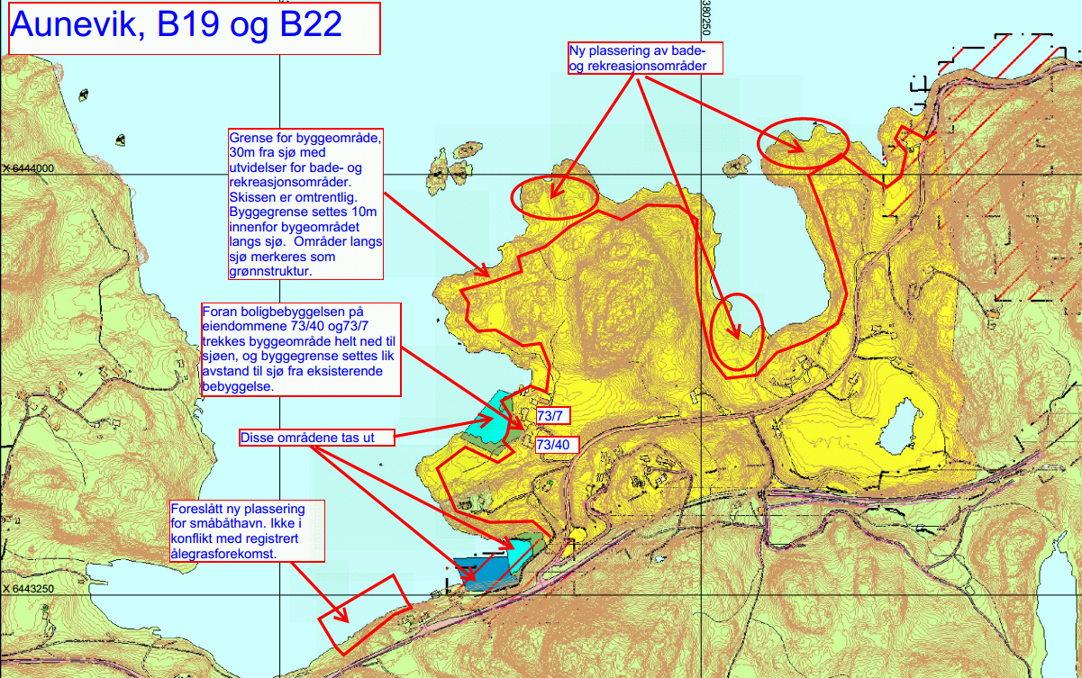 Side 18 Området ble lagt inn i planforslaget i to omganger og er derfor delt i nummereringen mm. Denne delingen er ikke naturlig å videreføre slik at området slås sammen med felles krav.