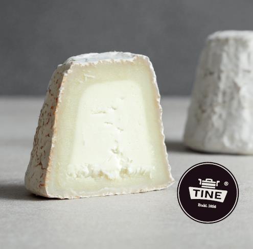 Smaksrik Chevre kvitmugg Hvitmuggost av geitemelk produsert på Haukeli Brukes chevre-teknologi Osten er