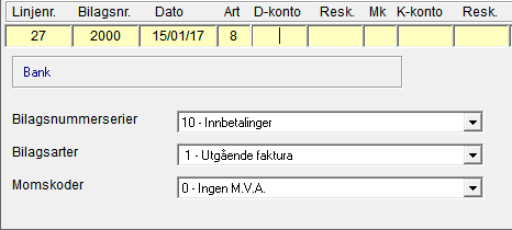 Nye tilpassede lister Som nevnt har den nye skattemeldingen 19 poster og både forespørsel på skjerm og utskrift på papir er tilpasset den nye skattemeldingen.