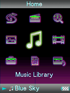 19 Spille av musikk Søke etter sanger (Music Library) Sanger som øverføres med Windows Utforsker, eller annen overføringsprogramvare, kan spilles av på spilleren.