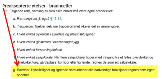 For å finne ut kravet på veggen må man vite hvilke risiko- og brannklasse bygget kommer under.