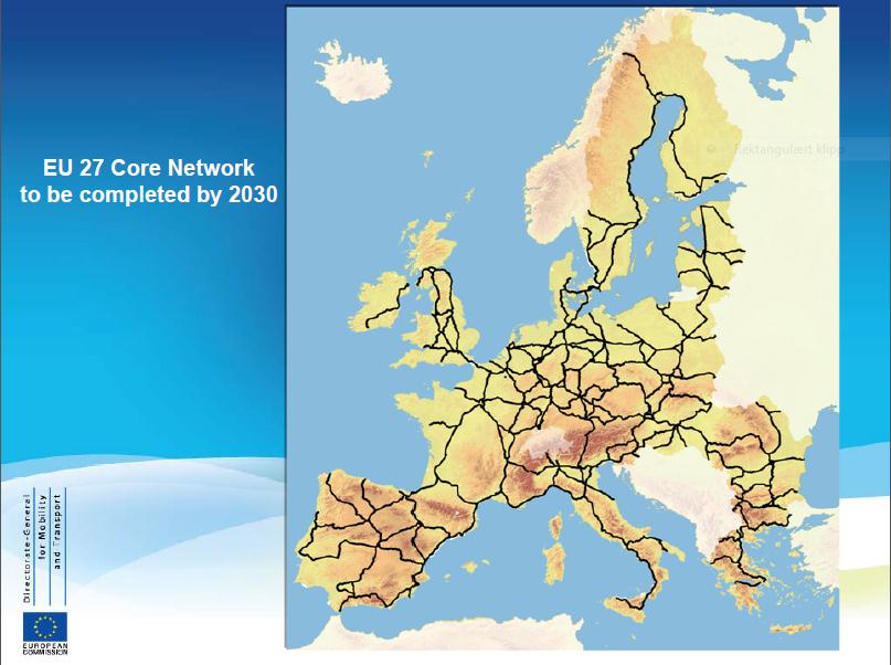 EU har planlagt sine 27 viktigste transport