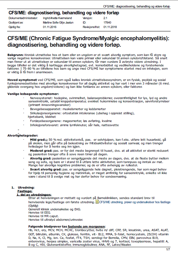 1. siden av EQS-prosedyren ved BUK, SUS for