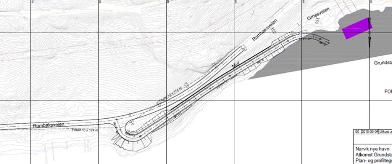 Atkomst Grunnstadvika Atkomstvegen benyttes av trafikk i forbindelse med administrasjon og drift av havneområdet.