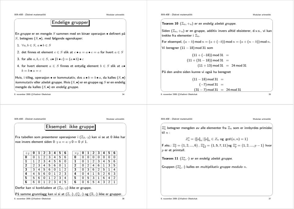 for hvert element a S finnes et entydig element b S slik at a b = b a = e Hvis, i tilleg, operasjon er kommutativ, dvs a b = b a, da kalles (S, ) kommutativ eller abelsk gruppe.