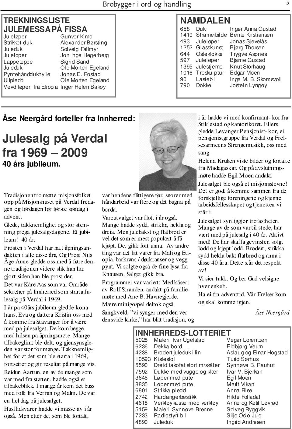 Rostad Ullpledd Ole Morten Egeland Vevd løper fra Etiopia Inger Helen Bakøy NAMDALEN 658 Duk Inger Anna Gustad 1419 Strameibilde Bente Kristiansen 493 Juleløper Jonas Sjevelås 1252 Glasskunst Bjørg