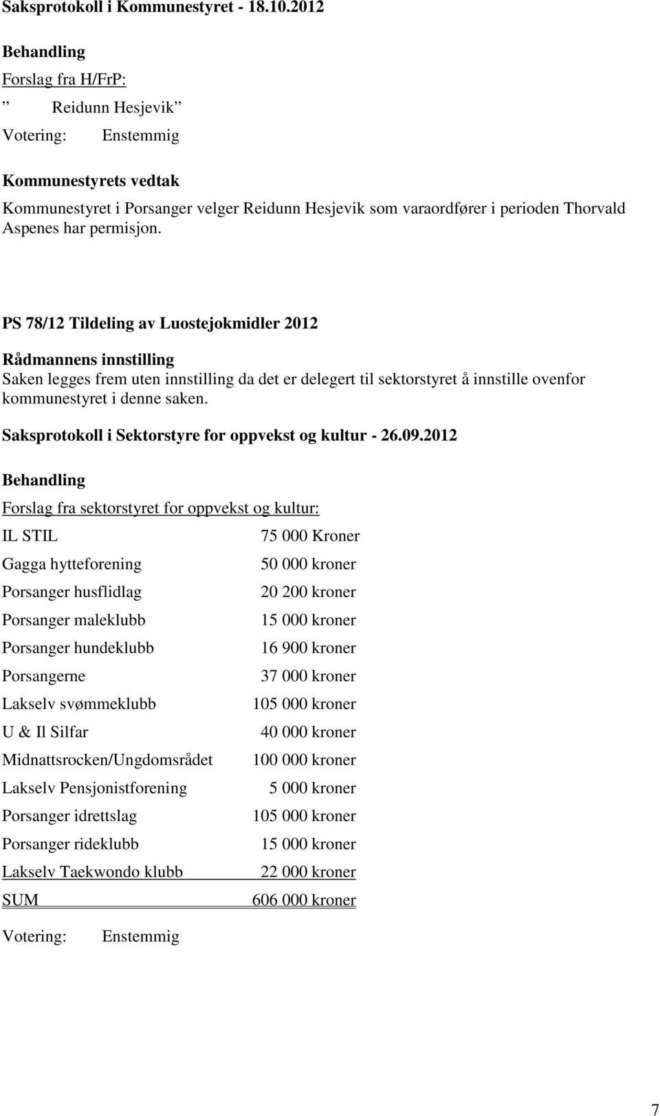 Saksprotokoll i Sektorstyre for oppvekst og kultur - 26.09.