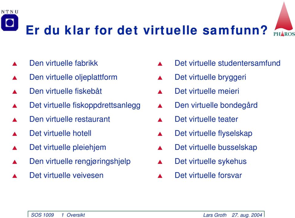 fiskebåt Det virtuelle meieri Det virtuelle fiskoppdrettsanlegg Den virtuelle bondegård Den virtuelle restaurant Det