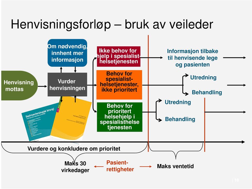 henvisningen Behov for spesialisthelsetjenester, ikke prioritert Utredning Behandling Behov for prioritert