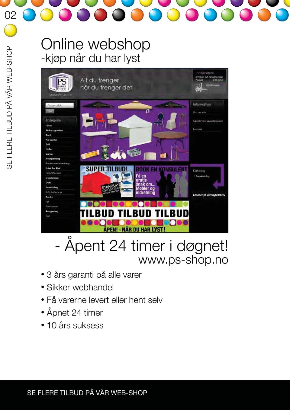 no 3 års garanti på alle varer Sikker webhandel