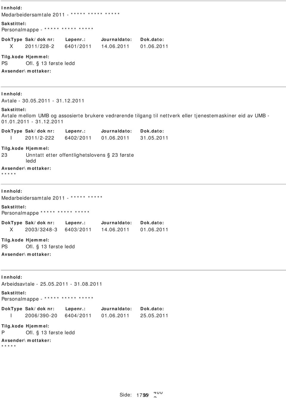 /8-6401/011 14.06.011 01.06.011 S Avtale - 30.05.011-31.1.011 Avtale mellom MB og assosierte brukere vedrørende tilgang til nettverk eller tjenestemaskiner eid av MB - 01.