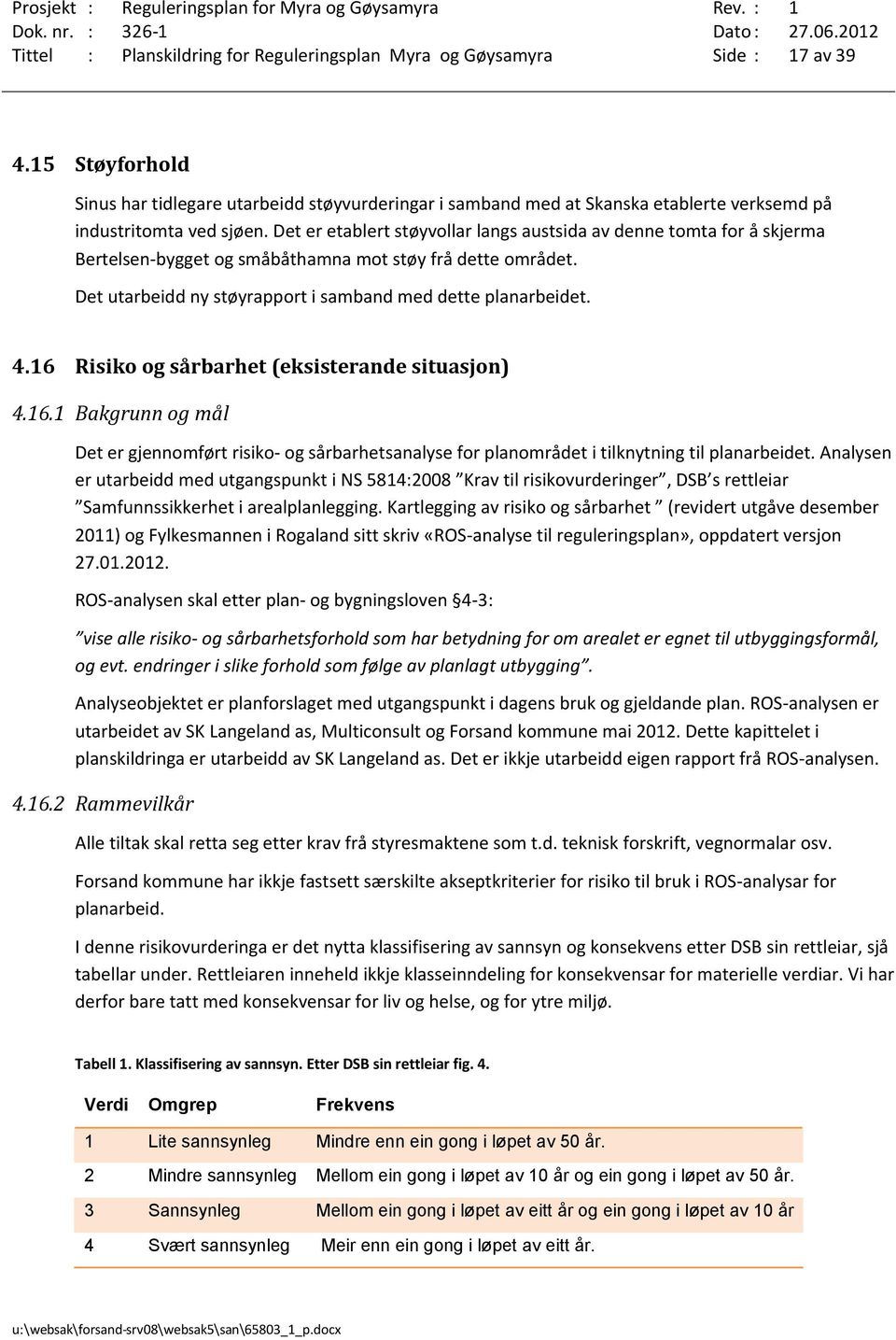 Det er etablert støyvollar langs austsida av denne tomta for å skjerma Bertelsen-bygget og småbåthamna mot støy frå dette området. Det utarbeidd ny støyrapport i samband med dette planarbeidet. 4.