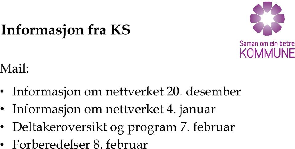 desember Informasjon om nettverket 4.