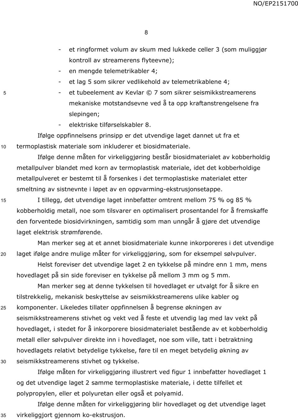 Ifølge oppfinnelsens prinsipp er det utvendige laget dannet ut fra et termoplastisk materiale som inkluderer et biosidmateriale.