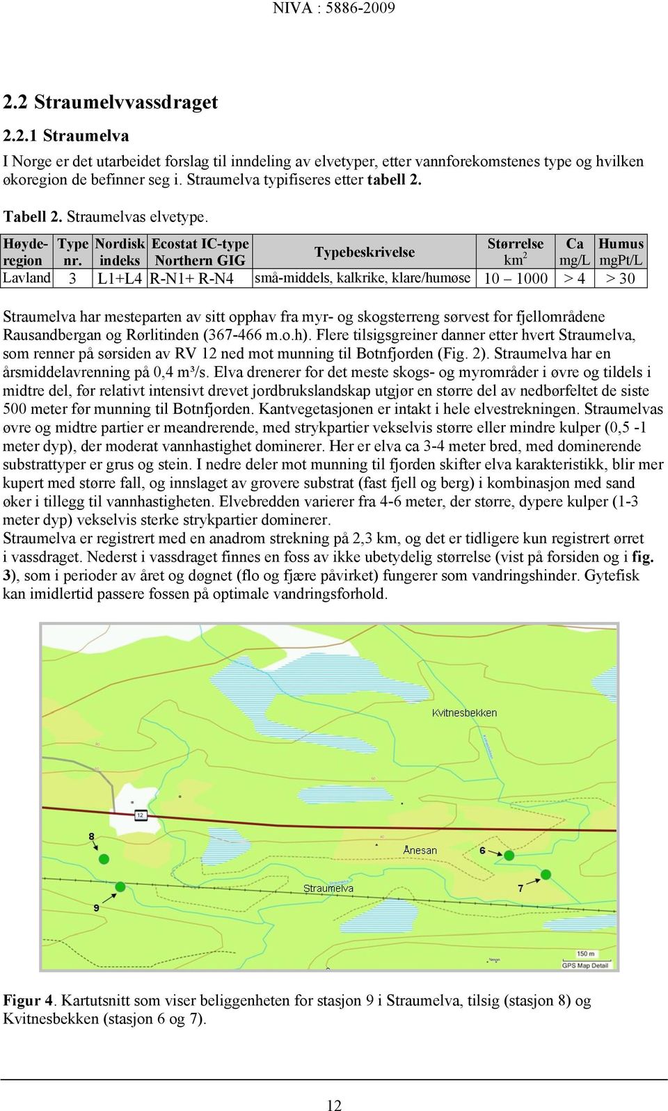 indeks Northern GIG km 2 mg/l mgpt/l Lavland 3 L1+L4 R-N1+ R-N4 små-middels, kalkrike, klare/humøse 10 1000 > 4 > 30 Straumelva har mesteparten av sitt opphav fra myr- og skogsterreng sørvest for