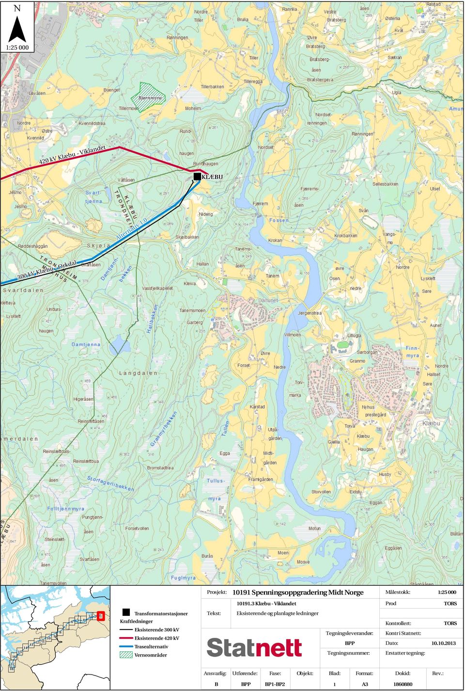 0 00 kv Klæbu - Orkdal 0 Spenningsoppgradering