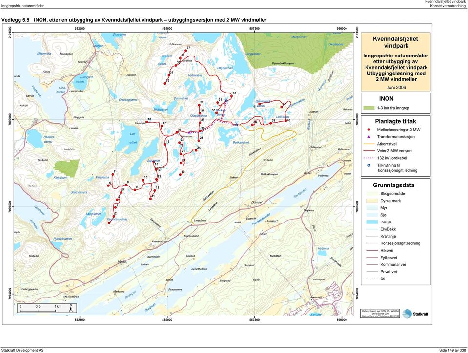 5 INON, etter en utbygging av Kvenndalsfjellet