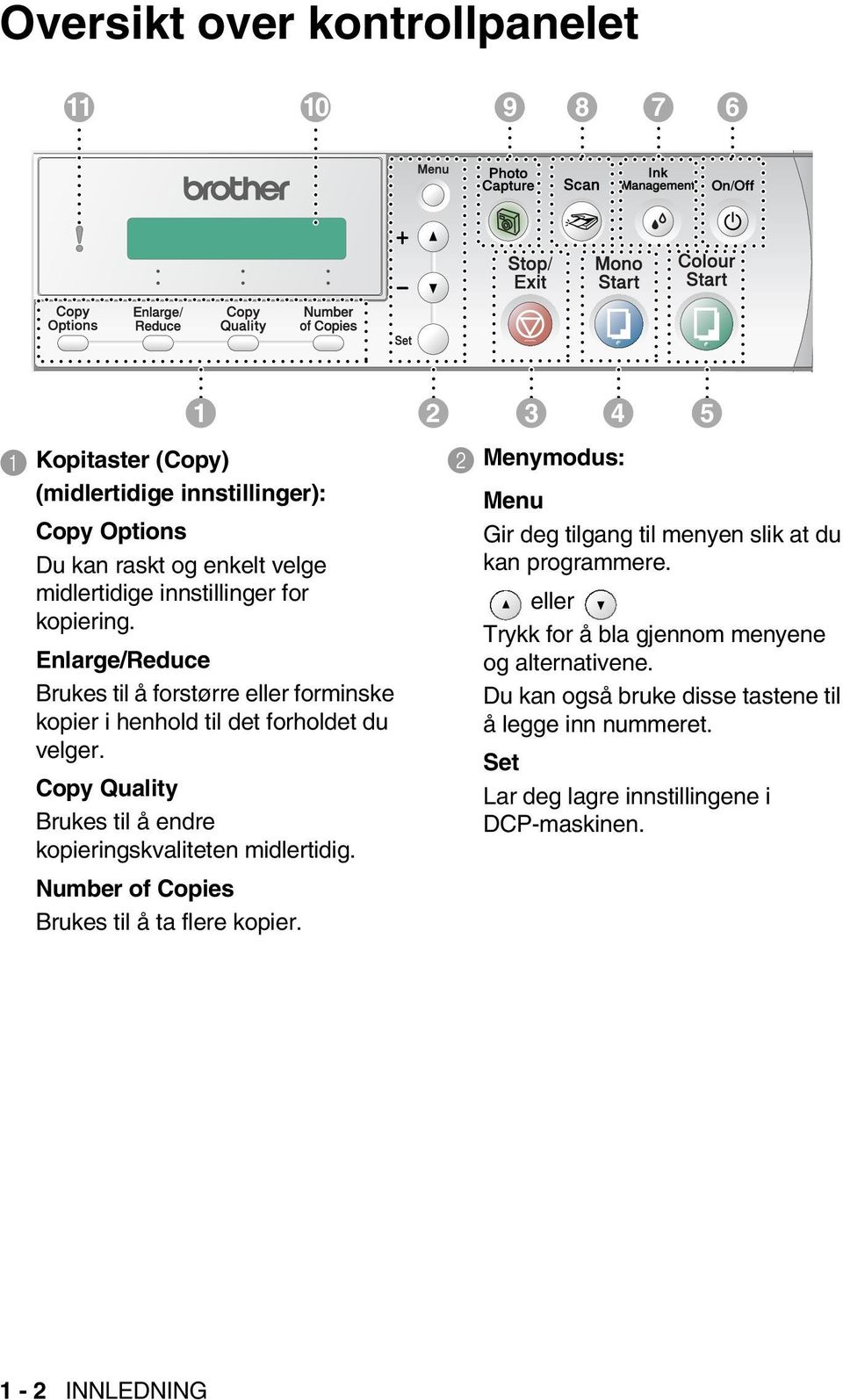 Copy Quality Brukes til å endre kopieringskvaliteten midlertidig. Number of Copies Brukes til å ta flere kopier.