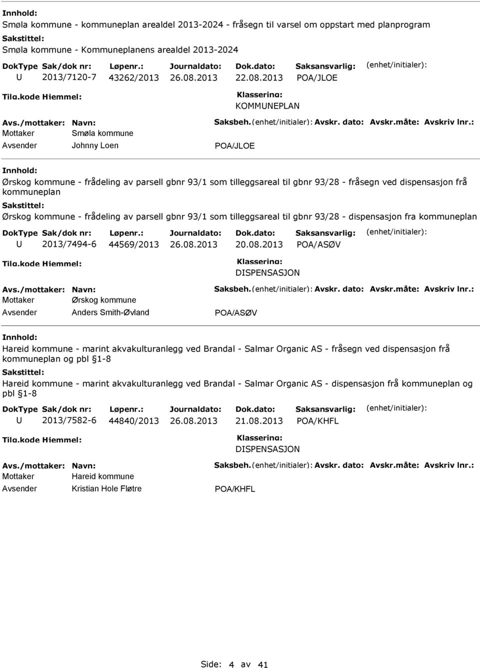 93/1 som tilleggsareal til gbnr 93/28 - dispensasjon fra kommuneplan 2013/7494-6 44569/2013 20.08.